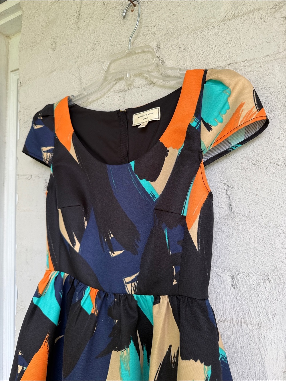 Anthropologie Moulinette Soeurs Pinion Cap Sleeve Fit & Flare Dress Size 2 - Picture 5 of 13